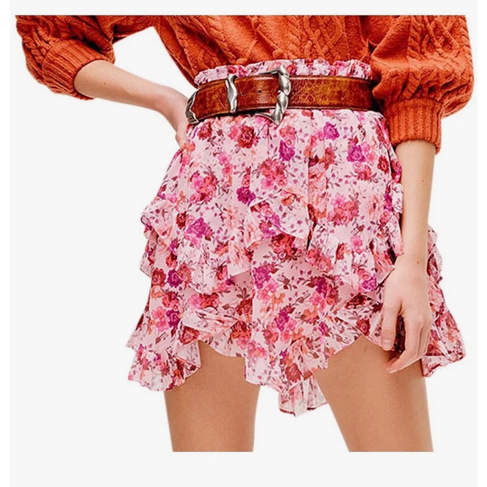 For Love and Lemons Evi Mini Skirt SMALL